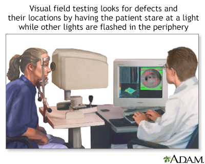 Visual field test