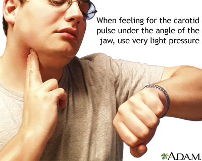 Taking your carotid pulse