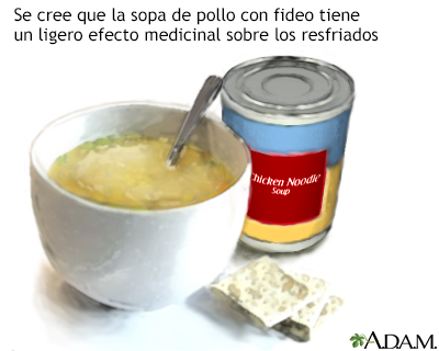 Sopa de pollo y enfermedad